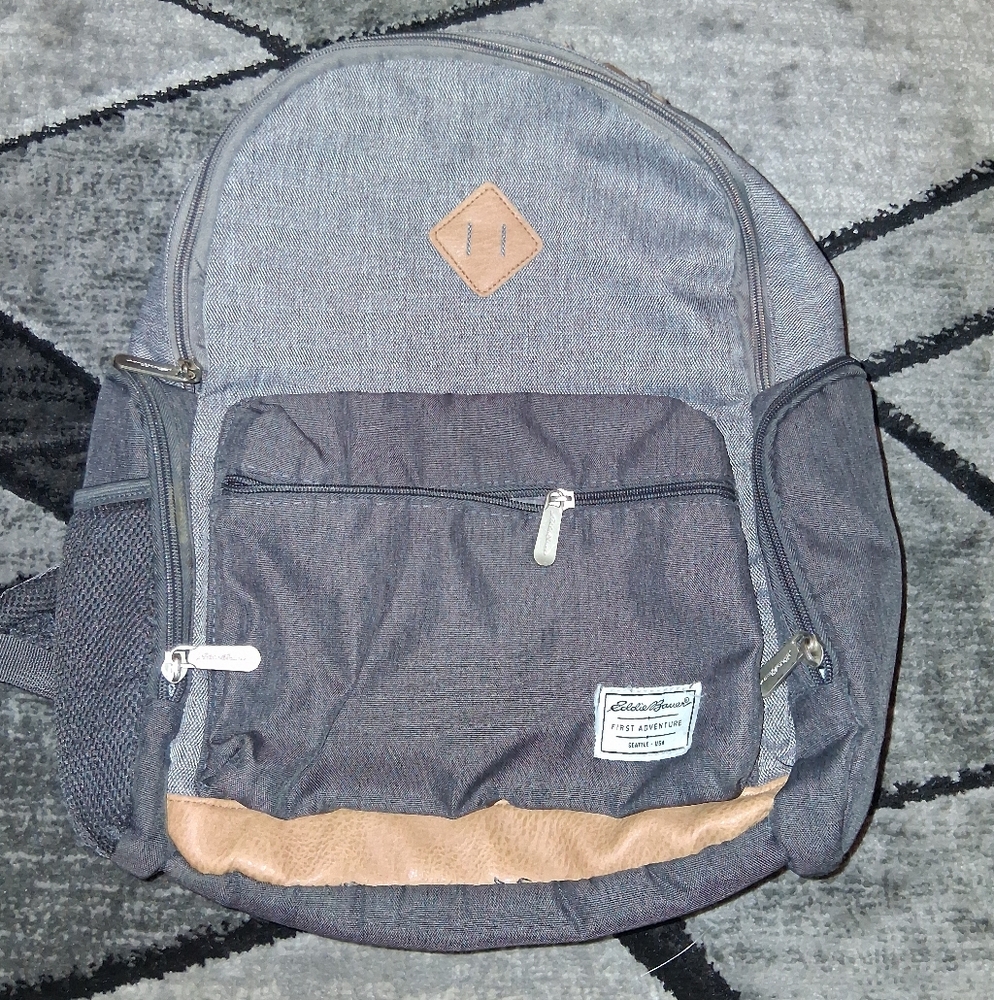 EUC Eddie Bauer Gray Bridgeport Places & Spaces Back Pack Diaper Bag! - Picture 7 of 16
